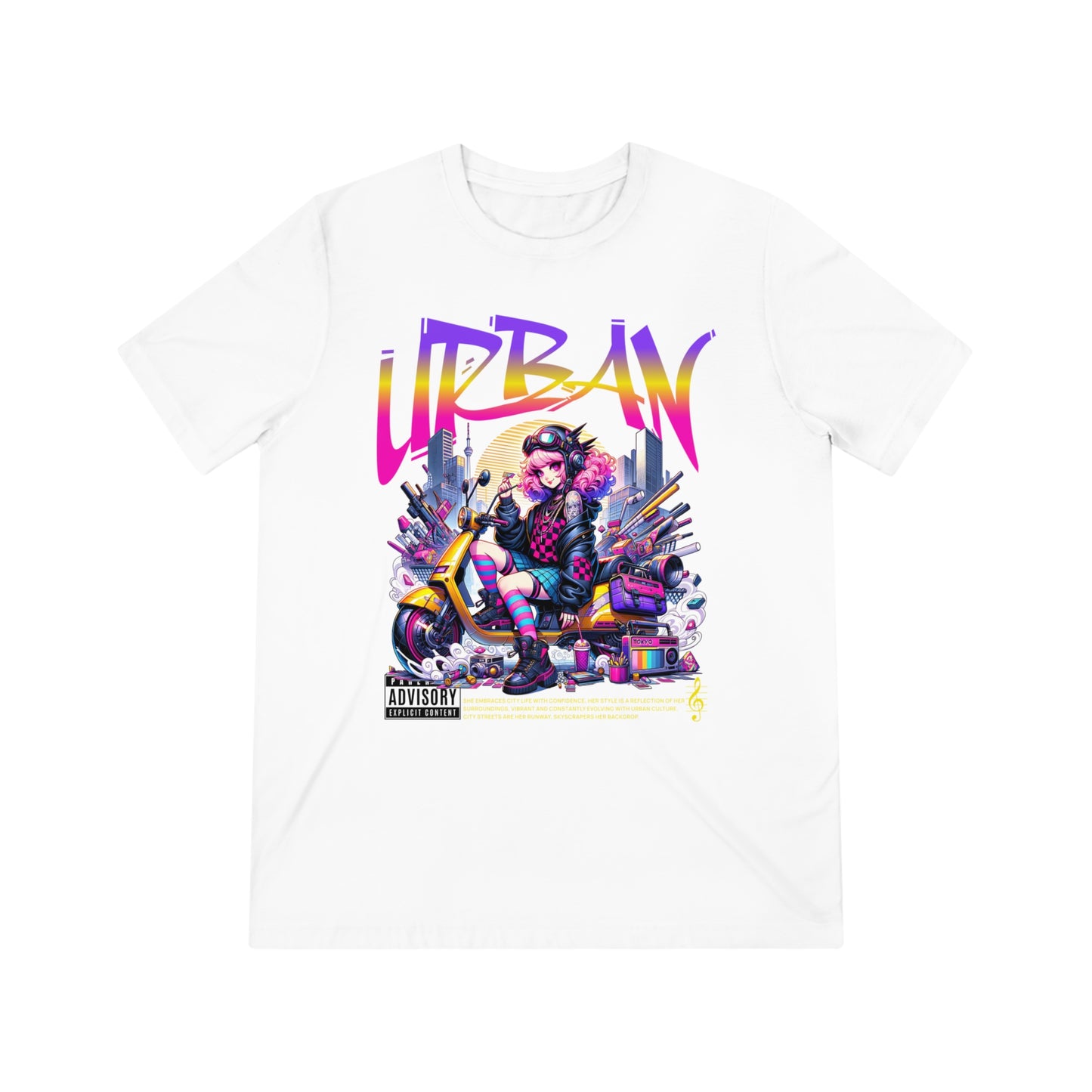 "Urban Girl Cyberpunk" - Unisex Crew Neck Tee