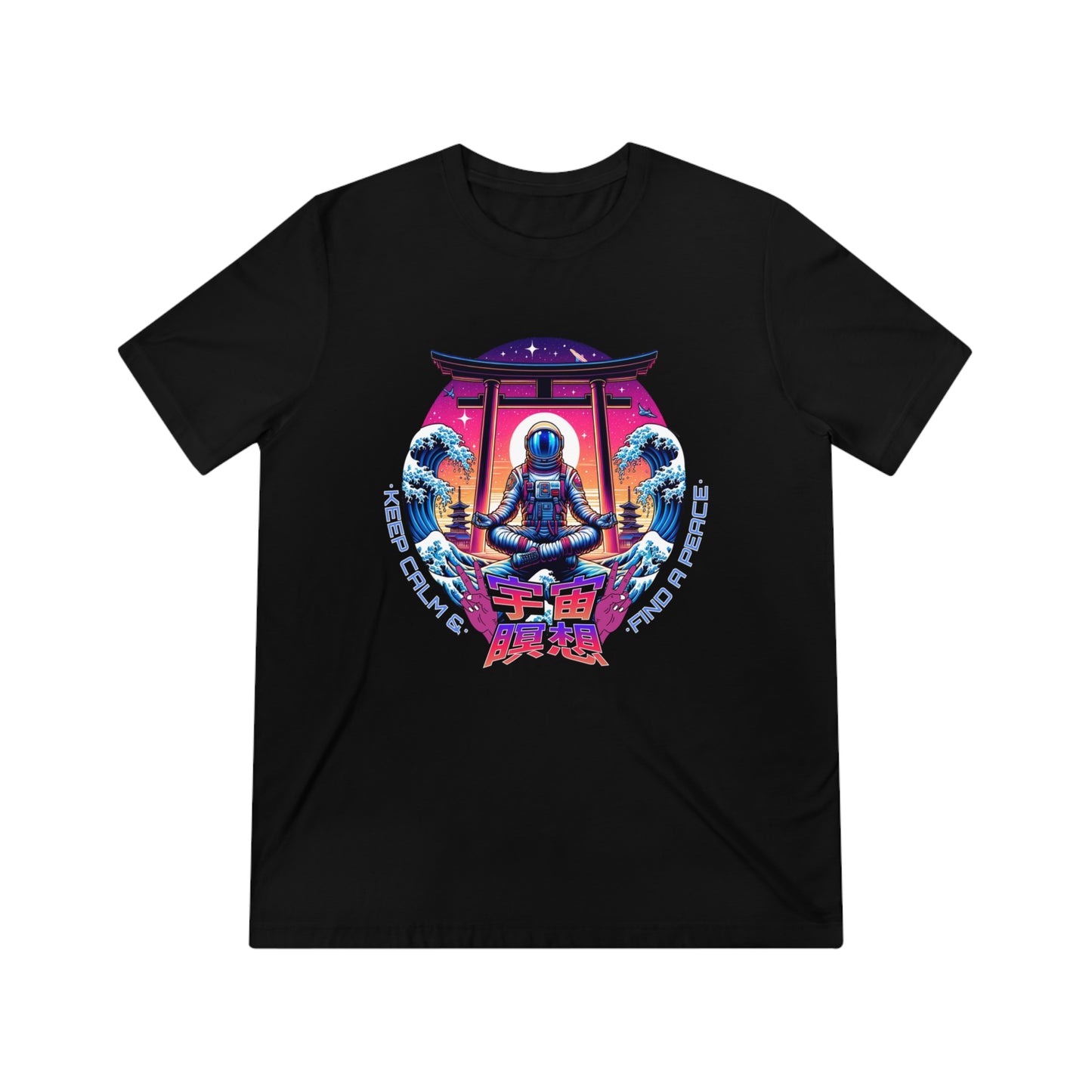 "Retro Japan Astronaut" - Unisex Crew Neck Tee