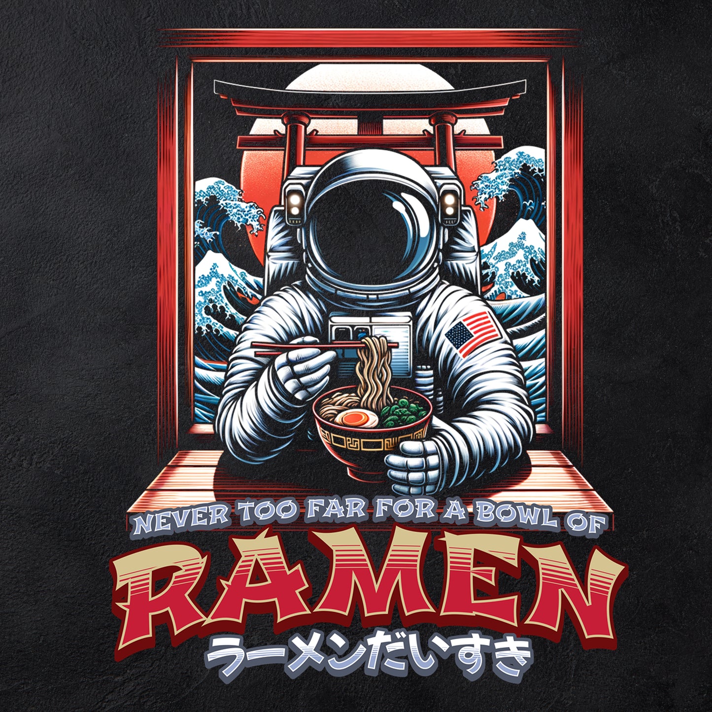 "Astronaut Ramen"- Unisex Crew Neck T-Shirt