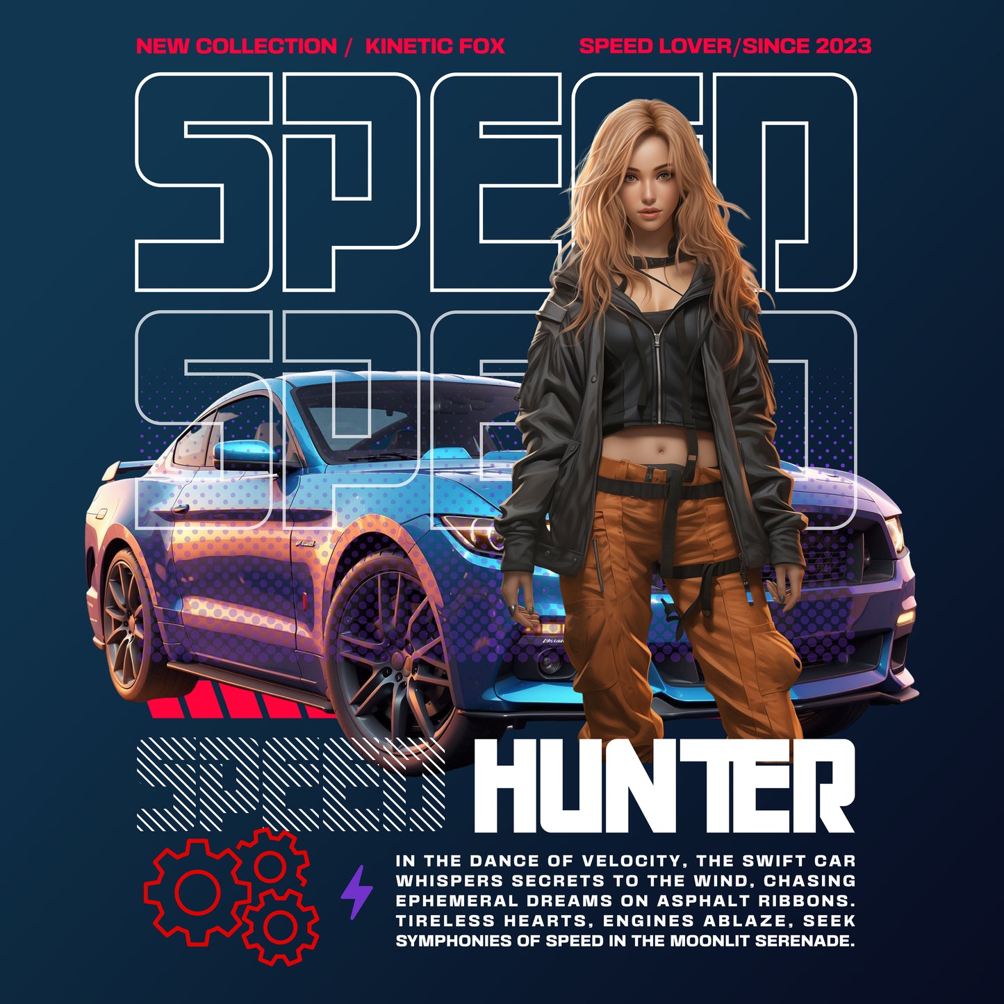 "Speed Hunter" - Unisex Crew Neck Tee